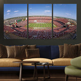 29492070-MGV-CV-36X24-William Brice Stadium Canvas Wall Art – Football Game, Stadium Crowd, Fans, Energy, Team Spirit, Daytime Outdoor Event Print for