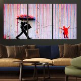 69505-MGV-CV-36X24-Graffiti Girl Wall Art Canvas Print, Framed Urban Contrast Art Picture Print, Vibrant Graffiti Perfect Urban Pop Decor Artwork