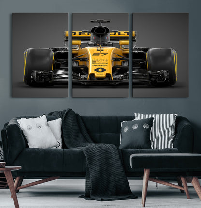 62882-MGV-CV-36X24-Renault F1 Racing Car Print - High-Performance Formula 1 Motorsport Wall Art, Perfect Gift for Racing Fans and Car Enthusiasts