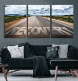50743-MGV-CV-36X24-Healing Road Wall Art – Motivational Highway Canvas Print, Inspirational Journey Decor for Office, Gym or Living Room