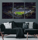 16515-MGV-CV-36X24-Dodgers Stadium Wall Art Canvas Print, Framed Baseball Stadium Art Picture Print, Dodgers Field Perfect Sport Room Decor Artwork