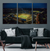52519-MGV-CV-36X24-Michigan Football Stadium Wall Art Canvas Print, Framed Michigan Stadium Art Picture Print, Michigan Wolverines Field Perfect
