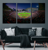 44322-MGV-CV-36X24-Minute Maid Park Wall Art Canvas Print, Framed Houston Astros Stadium Art Picture Print, Houston Astros Field Perfect Sports Room