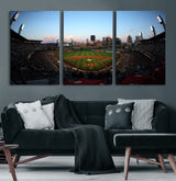 67670-MGV-CV-60X30-3P-PNC Park Stadium Wall Art Canvas Print, Framed Pittsburgh Pirates Stadium Art Picture Print, PNC Park Field Perfect Sport Room