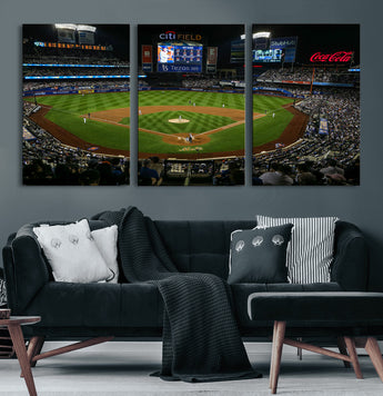 83979-MGV-CV-36X24-RingCentral Coliseum Wall Art Canvas Print, Framed Oakland A's Stadium Art Picture Print, RingCentral Coliseum Field Perfect Sport