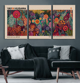 51280-MGV-CV-36X24-Abstract Yayoi Kusama Wall Art Canvas Print, Framed Japanese Wabi Sabi Art Picture Print, Yayoi Kusama Perfect Abstract Modern