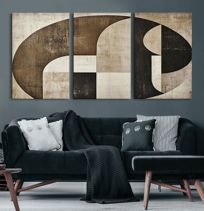 44796-MGV-CV-60X30-3P-Wabi Sabi Wall Art Canvas Print, Framed Geometric Minimalist Art Picture Print, Modern Abstract Perfect Modern Abstract Decor