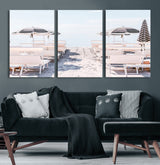 67623952-MGV-CV-36X24-Minimalist Beach Wall Art Canvas Print, Framed Pastel Sand Art Picture Print, Beach Aesthetic Perfect Coastal Minimalist Decor