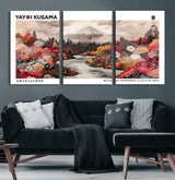32352074-MGV-CV-60X30-3P-Japanese Landscape Wall Art – Mount Fuji River Canvas Print, Modern Asian Inspired Nature Decor for Living Room, Bedroom, Office