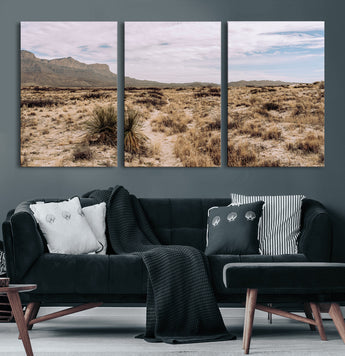 20681831-MGV-CV-36X24-Desert Landscape Wall Art – Southwestern Mountain Canvas Print, Rustic Western Nature Photography Decor for Living Room, Office,