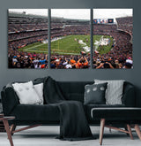 18347149-MGV-CV-60X30-3P-Soldier Field Wall Art – Chicago Bears Football Stadium Canvas Print, Game Day Sports Decor for Man Cave, Bar, Office, or Living