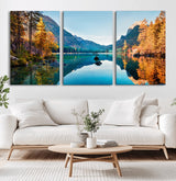 32962-MGV-CV-36X24-Mountain Lake Wall Art – Tranquil Autumn Landscape Canvas Print, Nature Reflection Decor for Living Room, Bedroom, Office or Cabin