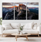 31332-MGV-CV-36X24-Mountain Landscape Wall Art – Majestic Sunset Rock Formation Canvas Print, Nature Scenic Decor for Living Room, Office, Cabin or