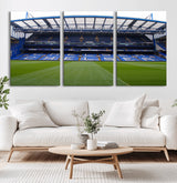59508-MGV-CV-36X24-Chelsea Stadium Wall Art – Stamford Bridge Football Arena Canvas Print, Iconic Soccer Artwork for Living Room, Office, Game Room