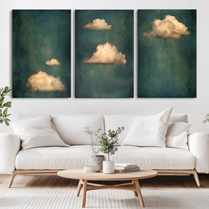 93673-MGV-CV-36X24-Dreamy Cloud Wall Art – Vintage Sky Canvas Print, Whimsical Nature Inspired Decor for Bedroom, Nursery or Living Room