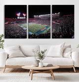 46899-MGV-CV-60X30-3P-Ben Hill Griffin Stadium Wall Art Canvas Print, Framed Football Stadium Art Picture Print, Florida Football Stadium Perfect Sport