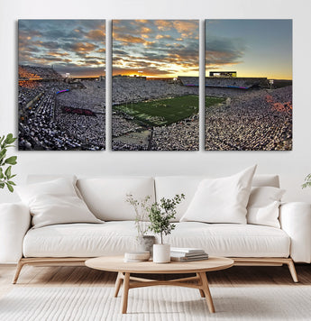 38807-MGV-CV-36X24-Beaver Stadium Wall Art Canvas Print, Framed Beaver Stadium Field Art Picture Print, Football Stadium Perfect Sport Room Decor