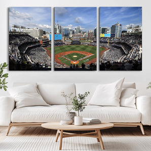 87122-MGV-CV-36X24-Petco Park Field Wall Art Canvas Print, Framed San Diego Stadium Art Picture Print, Petco Park Stadium Perfect Sport Room Decor