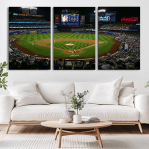 83979-MGV-CV-36X24-RingCentral Coliseum Wall Art Canvas Print, Framed Oakland A's Stadium Art Picture Print, RingCentral Coliseum Field Perfect Sport
