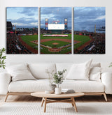 44631-MGV-CV-36X24-Oracle Park Stadium Wall Art Canvas Print, Framed San Francisco Giants Art Picture Print, Giants Stadium Field Perfect Sports Room