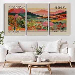 18969-MGV-CV-36X24-Colorful Mountain Meadow Wall Art – Panoramic Botanical Landscape Canvas Print, Vibrant Nature Scene for Living Room, Bedroom,