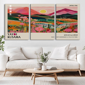 81595-MGV-CV-36X24-Colorful Mountain Landscape Wall Art – Panoramic Abstract Nature Canvas Print, Modern Wall Decor for Living Room, Bedroom, Office,