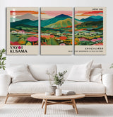 54215-MGV-CV-36X24-Yayoi Kusama Wall Art – Panoramic Japanese Landscape Canvas Print, Modern Abstract Nature Decor for Office, Bedroom or Living Room