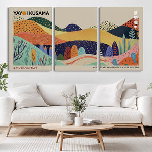 32653-MGV-CV-36X24-Colorful Hills Wall Art – Abstract Mountain Landscape Canvas Print, Modern Boho Nature Decor for Living Room, Bedroom or Office
