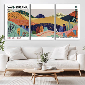 59079-MGV-CV-36X24-Abstract Mountain Hills Wall Art – Colorful Landscape Canvas Print, Modern Boho Nature Decor for Bedroom, Office or Living Room