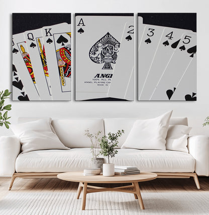 56787-MGV-CV-60X30-3P-Playing Cards – Classic Poker Deck with Spades, Standard Size Durable Casino Quality Card Set for Magic Tricks, Blackjack, Bridge,