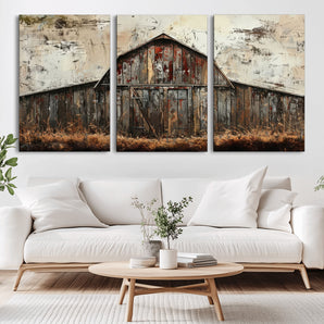 AHIR_1-topaz-MGV-CV-36X24-Rustic Barn Wall Art – Weathered Farmhouse Canvas Print, Vintage Country Landscape Artwork for Living Room, Kitchen, Cabin, Lodge,