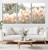 21826392-MGV-CV-36X24-Pampas Grass Wall Art Canvas Print, Framed Soft Pampas Art Picture Print, Pastel Grasses Perfect Soft Neutral Boho Decor Artwork