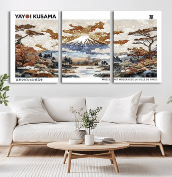 80111817-MGV-CV-36X24-Japanese Landscape Wall Art – Mount Fuji Autumn Canvas Print, Asian Inspired Nature Decor for Living Room, Bedroom, Office or