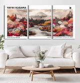32352074-MGV-CV-36X24-Japanese Landscape Wall Art – Mount Fuji River Canvas Print, Modern Asian Inspired Nature Decor for Living Room, Bedroom, Office