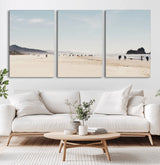 28307820-MGV-CV-36X24-Minimalist Beach Wall Art Canvas Print, Framed Coastal Serenity Art Picture Print, Soft Sand Perfect Modern Coastal Decor Artwork