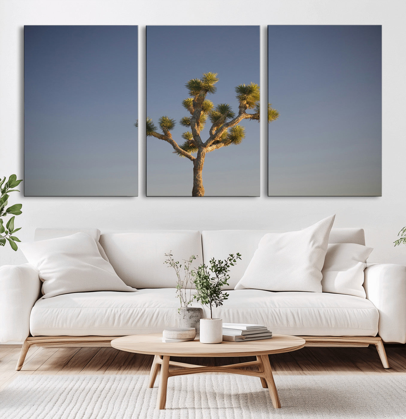 54552043-MGV-CV-36X24-Joshua Tree Art Wall Art Canvas Print, Framed Desert Landscape Art Picture Print, Southwestern Nature Perfect Southwestern Boho