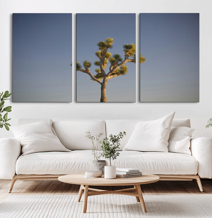 54552043-MGV-CV-36X24-Joshua Tree Art Wall Art Canvas Print, Framed Desert Landscape Art Picture Print, Southwestern Nature Perfect Southwestern Boho