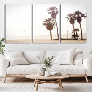 48255923-MGV-CV-36X24-Coastal Light Wall Art Canvas Print, Framed Relaxing Shoreline Art Picture Print, Minimalist Ocean Perfect Tropical Serenity Decor
