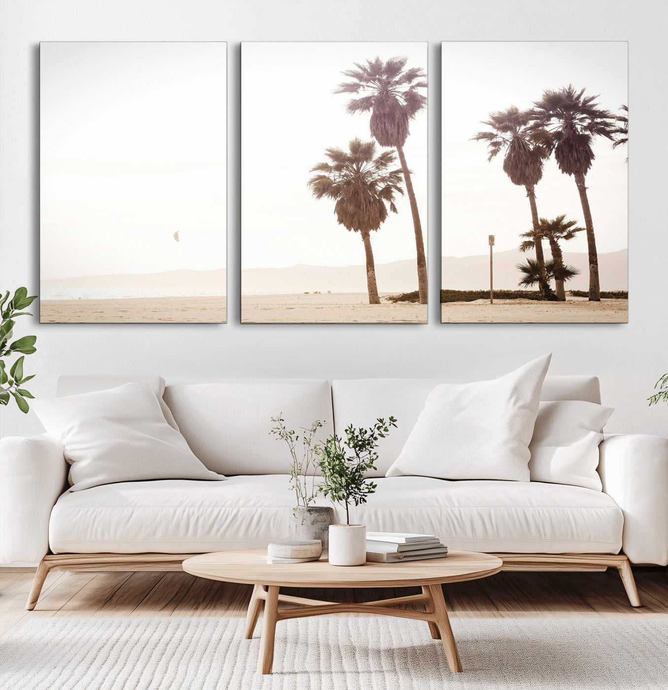 48255923-MGV-CV-36X24-Coastal Light Wall Art Canvas Print, Framed Relaxing Shoreline Art Picture Print, Minimalist Ocean Perfect Tropical Serenity Decor