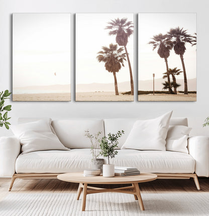 48255923-MGV-CV-36X24-Coastal Light Wall Art Canvas Print, Framed Relaxing Shoreline Art Picture Print, Minimalist Ocean Perfect Tropical Serenity Decor