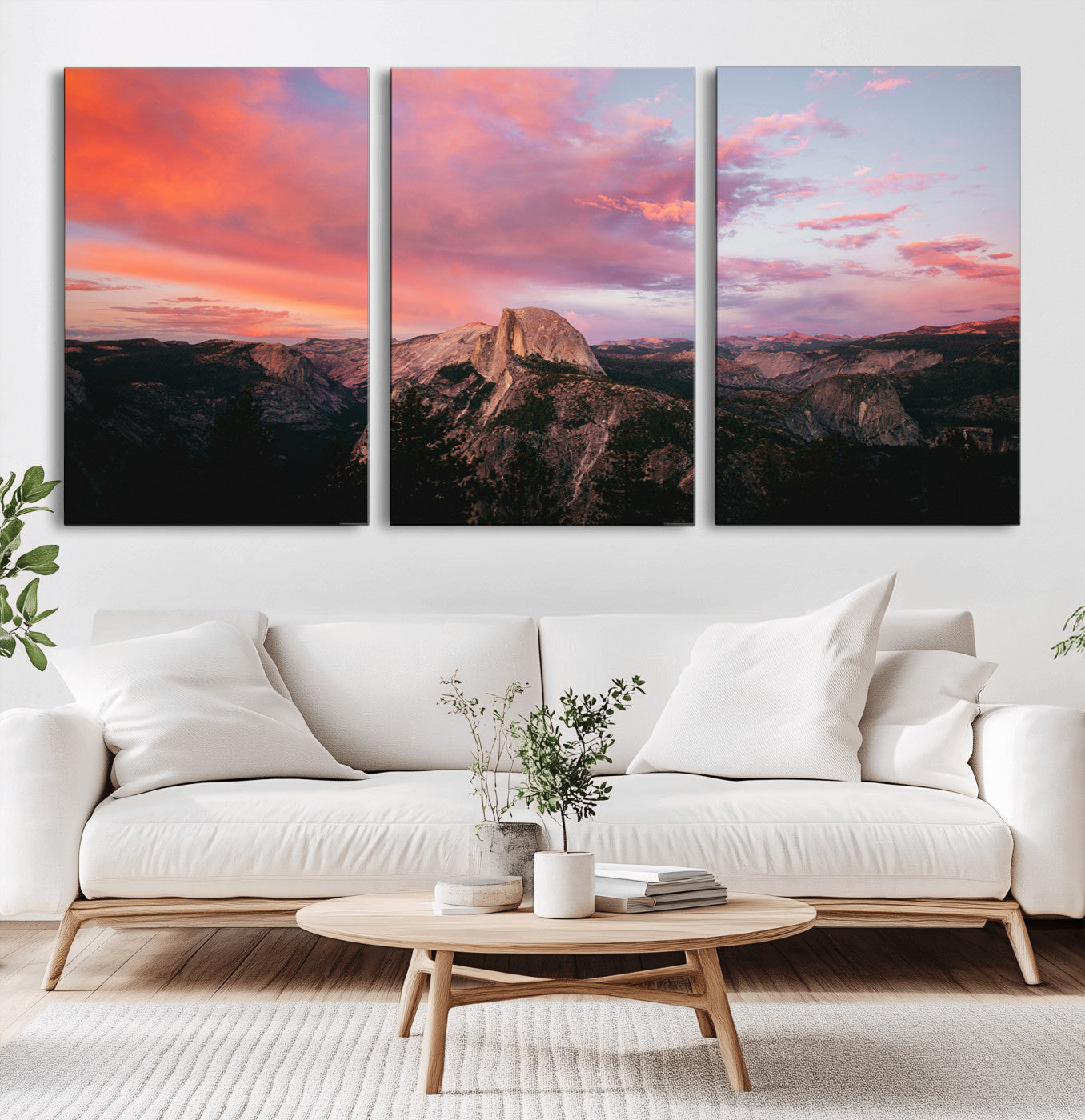 32786115-MGV-CV-36X24-Half Dome Wall Art Canvas Print, Framed Yosemite National Park Art Picture Print, Dramatic Sunset Perfect Adventurous Wilderness