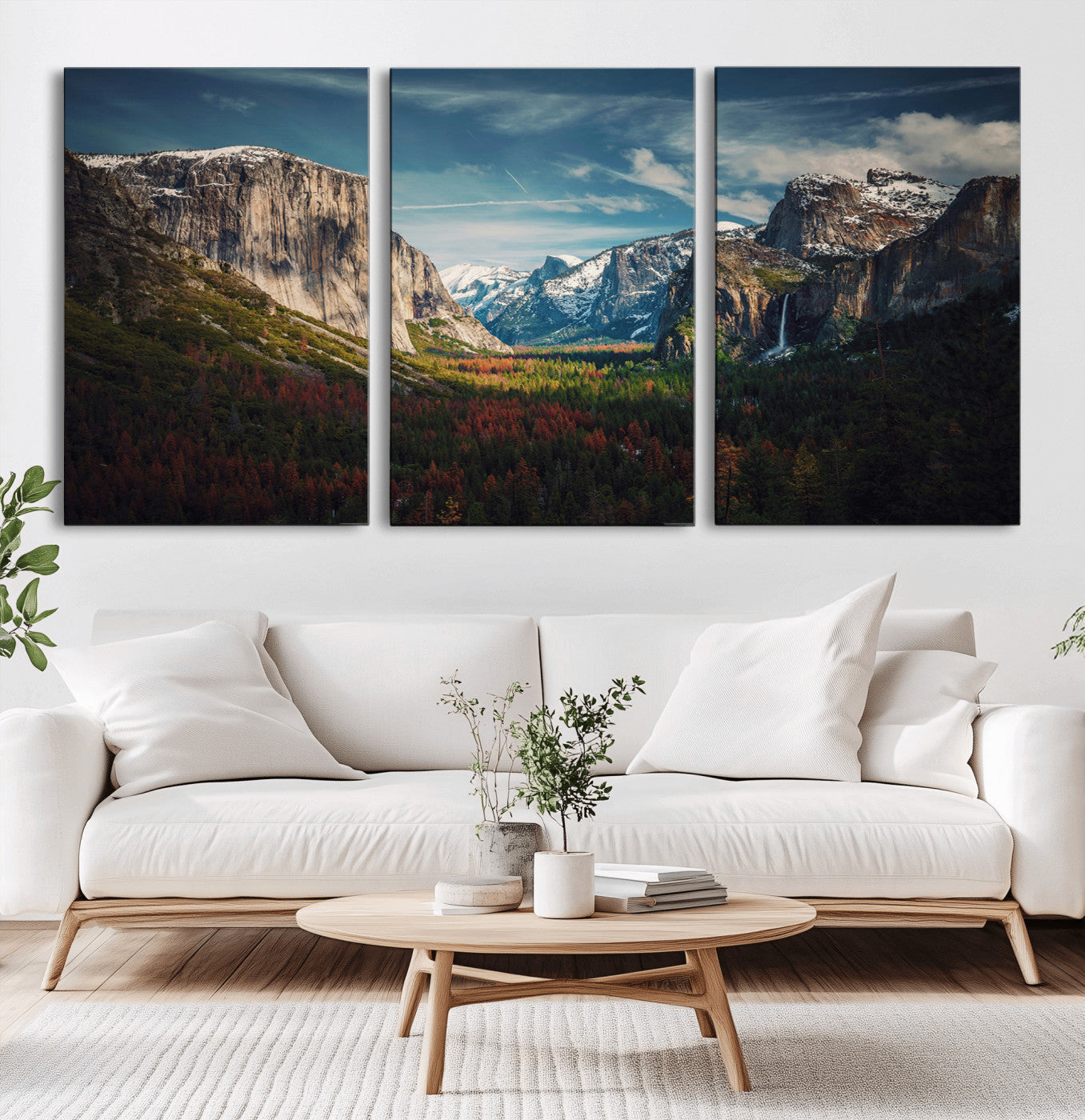 15244033-MGV-CV-36X24-Yosemite National Wall Art Canvas Print, Framed Mountain Landscape Art Picture Print, El Capitan Perfect Rustic Farmhouse Decor