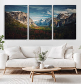 15244033-MGV-CV-36X24-Yosemite National Wall Art Canvas Print, Framed Mountain Landscape Art Picture Print, El Capitan Perfect Rustic Farmhouse Decor