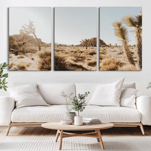 62783269-MGV-CV-36X24-Joshua Tree Wall Art – Desert Landscape Photography Canvas Print, Southwest Nature Artwork Rustic Home Decor for Living Room,