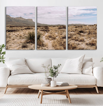 20681831-MGV-CV-36X24-Desert Landscape Wall Art – Southwestern Mountain Canvas Print, Rustic Western Nature Photography Decor for Living Room, Office,