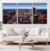 81886632-MGV-CV-36X24-Atlanta Skyline Wall Art – Vibrant City Lights Canvas Print, Modern Urban Cityscape Decor for Living Room, Office, or Apartment