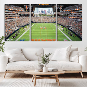 76935553-MGV-CV-36X24-Football Stadium Wall Art – Panoramic Game Day Canvas Print, Sports Decor for Man Cave, Office, Bar, or Living Room