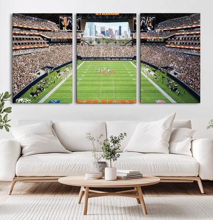 76935553-MGV-CV-36X24-Football Stadium Wall Art – Panoramic Game Day Canvas Print, Sports Decor for Man Cave, Office, Bar, or Living Room