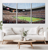 32530647-MGV-CV-36X24-Chicago Bears Stadium Wall Art – Futuristic Dome Arena Canvas Print, Modern Football Concept Design Decor for Man Cave, Bar, or
