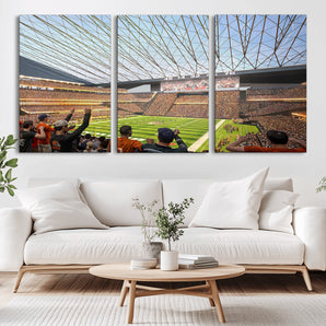 81960112-MGV-CV-36X24-Futuristic Football Stadium Wall Art – Modern Dome Arena Canvas Print, Chicago Bears Concept Design Sports Decor for Man Cave or